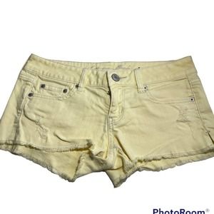 American Eagle Yellow Short Shorts - Size 4